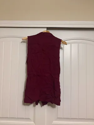Mississippi State Sleeveless Cardigan Women's Small Maroon Gameday Couture Rayon thumbnail 3