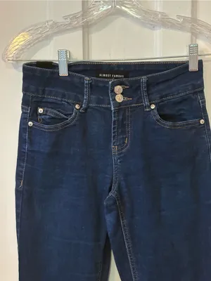 Almost Famous Dark Indigo Flare Jeans thumbnail 2