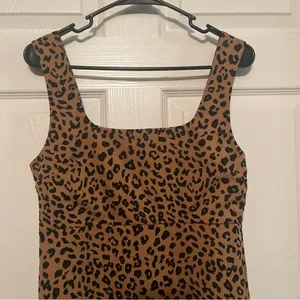 Love Tree Brown Leopard Print Mini Tank Dress thumbnail 2