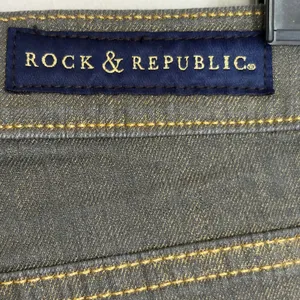 Rock & Republic Grey Gold Metallic Shimmer Skinny Jeans Womens‎ Size 8 thumbnail 12