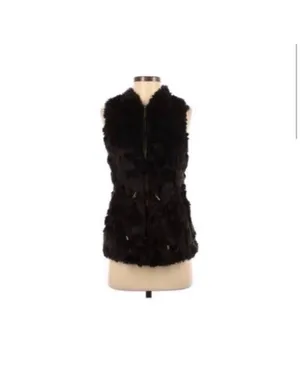 Maurices Black Vest Faux Fur thumbnail 5