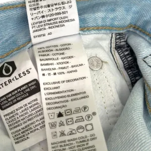 Levi's Light Wash Low Pro Straight Distressed Relaxed Jeans Sz 26 L31” thumbnail 10