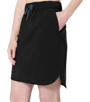 Lululemon On the Fly Skirt BlackWoven Drawstring Travel Casual Mini Skirt Size 4 thumbnail 1
