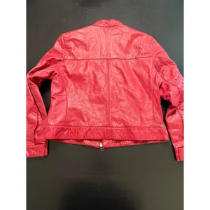 Vintage Paradox Red Genuine Leather Moto‎ Jacket Full Zip Size 16 RN 41488 thumbnail 4