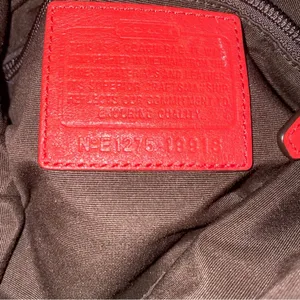 Coach 19918 Legacy Signature Stripe Duffle Bag Red thumbnail 8