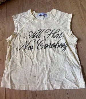 Daydreamer Yellow Tank Top "All Hat, No Cowboy" thumbnail 1