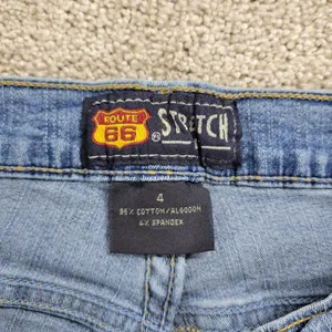 VTG 90s Route 66 Womens Jeans 4 Blue Bootcut Med Wash Mid Rise Stretch Denim thumbnail 8