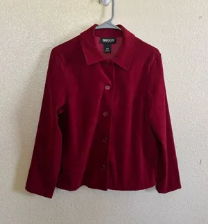 Vintage Red Velvet Coat thumbnail 1