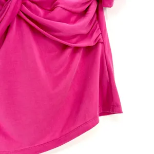 Sunday in Brooklyn‎ Anthropologie Ruched Wrap Top Pink Size XL NWT thumbnail 6