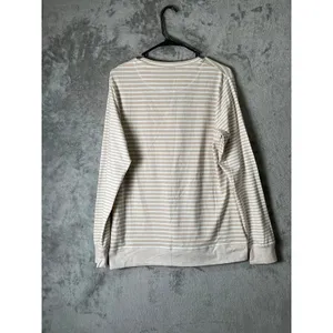 Blue Willi's Striped Cardigan Sweater Beige White Button Front Women's Large New thumbnail 3