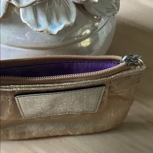 Coach Poppy 44070 Gold/Silver Duotoned Canvas Wristlet Bag thumbnail 8