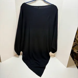 Lululemon Forward Flow Poncho Black One Size OS Cashmere Blend Batwing Sweater thumbnail 5