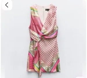 Zara NWT Pink Wrap Dress thumbnail 3