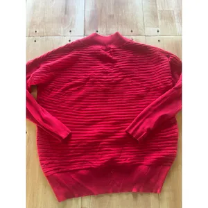Time and Tru Womens‎ Red V-Neck Ribbed Knit Pullover Sweater Size S 4-6 thumbnail 5
