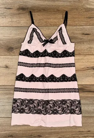 VICTORIA’S SECRET Fairy Grunge Baby Pink Lace Babydoll Slip Dress | Size Medium thumbnail 1