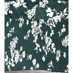 Abercrombie & Fitch Forest Green Floral Knot Front Tie Back Halter Crop Top XL‎ thumbnail 15