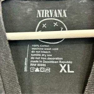 Nirvana Women’s In Utero Cotton Short Sleeve Graphic Tee Black Purple NWOT thumbnail 3