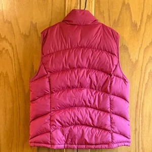 LL Bean Womens XL Burgundy Goose Down Puffer Vest Pockets Gorpcore Excellent thumbnail 5