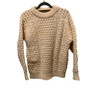 LL‎ Bean Vintage Fisherman Sweater Womens Small Cream Wool Cable Knit Ireland thumbnail 2