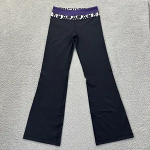 NWT Y2K Lululemon Groove Pants Black Flare Reversible Athleisure Women's 6 x 31 thumbnail 2