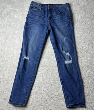Women's‎ Judy Blue 30 Relaxed Fit Tummy Control Distressed Jeans thumbnail 1
