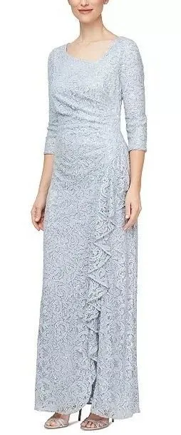 Alex Evenings Lace‎ Sequins Gown Mother of Bride Formal Evening Dress Size 10 thumbnail 1