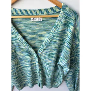 Hollister Knit Cardigan Cropped‎ V Neck Button Front Sweater XL thumbnail 5