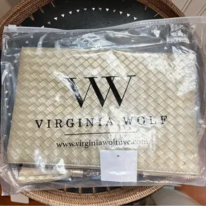 NWT Virginia Wolf Woven Tassel Clutch Champagne Gold Metallic Vegan Leather OS thumbnail 4