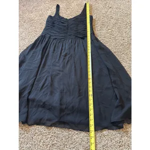 Vintage Jones New York 100% Silk Black Beaded Slip Dress Size 14 Whimsigoth thumbnail 7