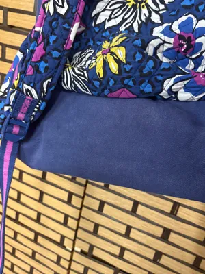 Vera Bradley Purple And Navy Backpack thumbnail 6