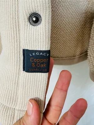 Cozy Neutral Teddy Jacket with Snap Front Tan Size M thumbnail 11