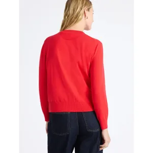 Free Assembly Womens Cardigan Size L Just Red Cozy Yarn Button Up Knit Sweater thumbnail 4