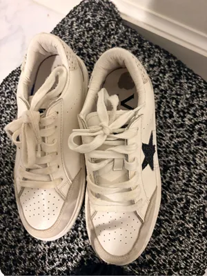 Vintage Havana’s Women's White Sneakers with Black Star Accent thumbnail 4