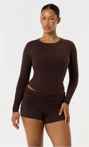 CSB Form Lite Long Sleeve Top Brown Size XL thumbnail 1