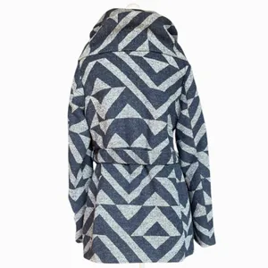 Mossimo Supply Co. Two Tone Geometric‎ Wrap Pea Coat With Oversized Collar Sz M thumbnail 8