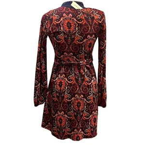ANTHROPOLOGIE MAEVE Floral Paisley Wrap Front Dress With Belt Sz XS thumbnail 6