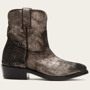 Frye Billy Western Short Boots Metallic Gold NEW thumbnail 2