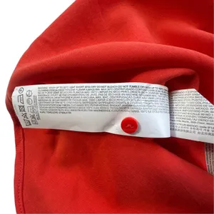 Mango MNG Orange Red Lyocell Sleeveless Shirt Womens XS Collar Button Pocket NWT thumbnail 6