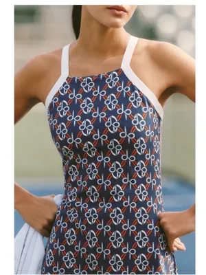 Anthropologie NWT Daily Practice Waypoint Navy Crossback Tennis Activewear Mini Dress XXS thumbnail 2