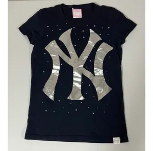 Navy Blue Diamond ‘NY Yankees: Bronx Bombers’ Baseball T-Shirt Top Tee Size S ⚾️✨ thumbnail 2