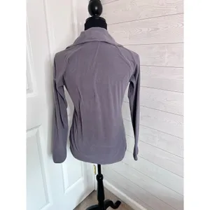 Columbia Women's Gray glacial Fleece 1/4 zip mock neck activewear pullover Small thumbnail 5