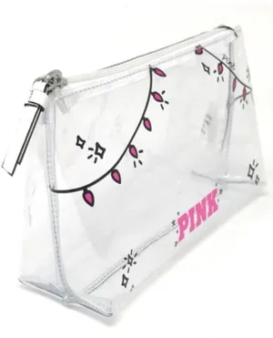 Victoria's Secret PINK Holiday Lights Clear Makeup Bag thumbnail 1