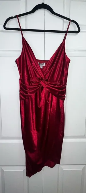 Shareen Collections Red Satin Dress‎ thumbnail 1