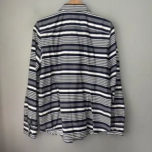 Chaps No Iron Button Up Shirt Size L Blue White Striped Preppy Business Casual thumbnail 4