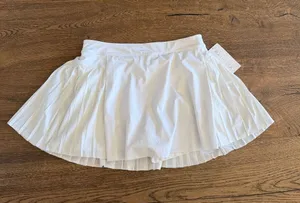Athleta advantage White‎ Pleated Active Skort nwt large built in shorts thumbnail 1