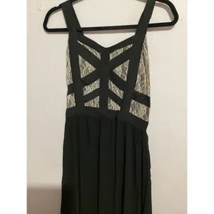 Lucy Paris Black Fit And Flare Maxi Cocktail Dress M thumbnail 5