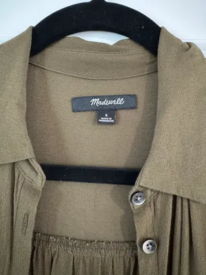 Madewell Olive Green Central Shirt thumbnail 4