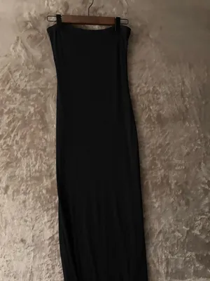 Women’s Classic Black Tube Strapless Maxi Dress Size PS thumbnail 2