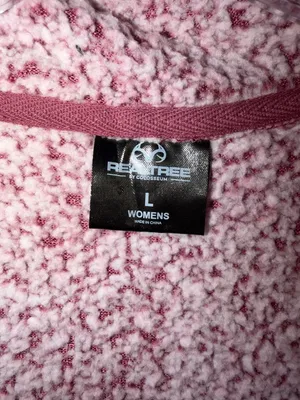 Realtree by Colosseum Pink Sherpa Snap-Up Pullover Fleece Jacket Size L thumbnail 6