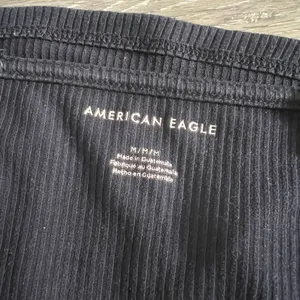 American Eagle Lace Navy Blue Ribbed Tank Top thumbnail 3